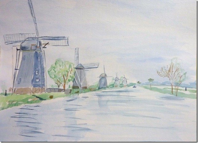 Kinderdijk et ses moulins (1990)